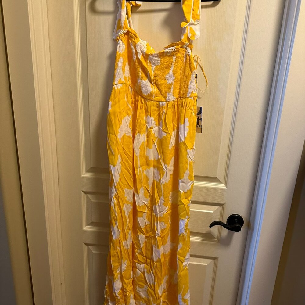 Diane Von Furstenberg Womens Yellow & White Floral Dress Size S
